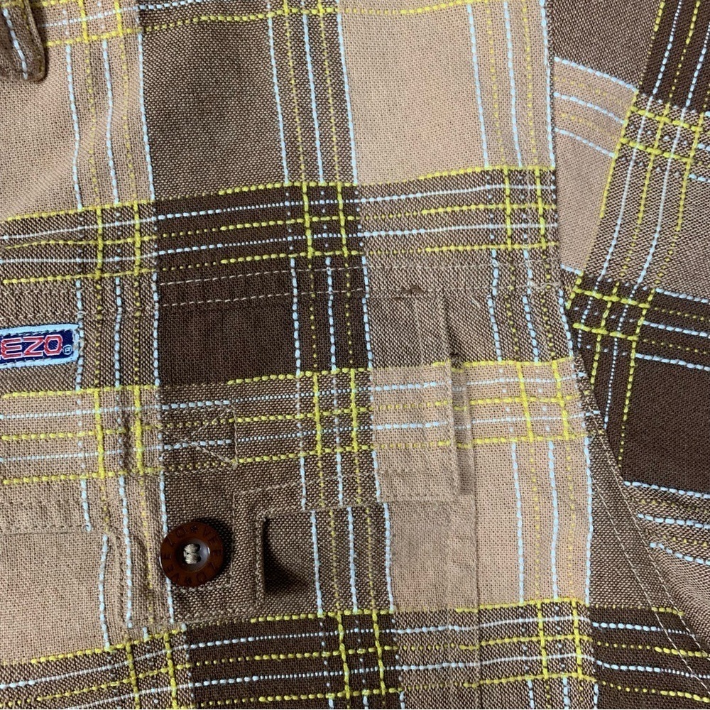 Y2K Veezo Wear Shirt Men's XL Short Sleeve Plaid Button Up Western Casual - Picture 9 of 15